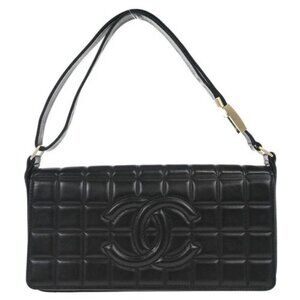 Chanel Black Lambskin Choco Bar Shoulder Bag 136137
